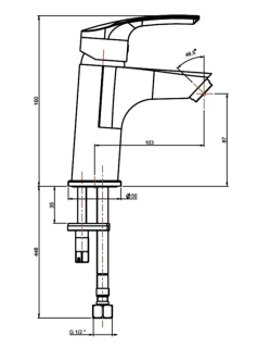Смеситель для раковины Paini Atomix D1CR205GKM хром
